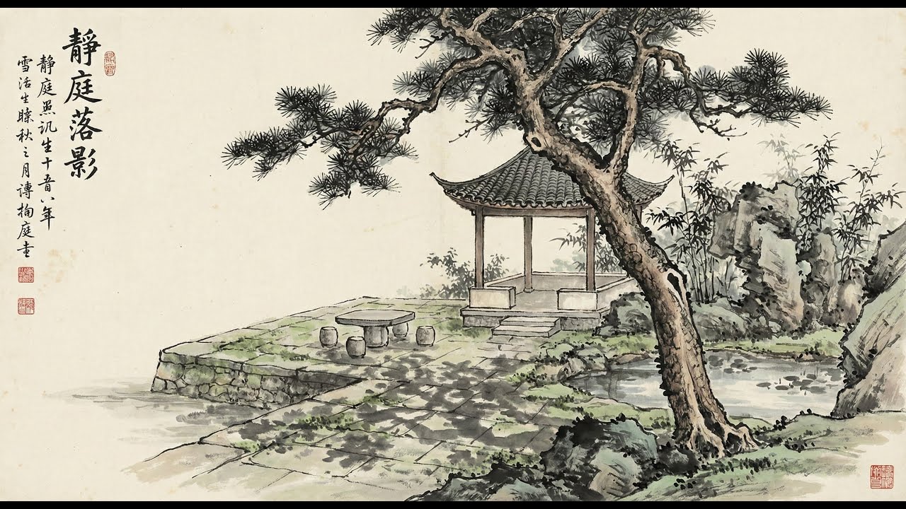 靜庭落影｜无人纯意境国风氛围 | 学习专注、放松减压 | Quiet courtyard ambience with falling shadows | Reading & relaxing