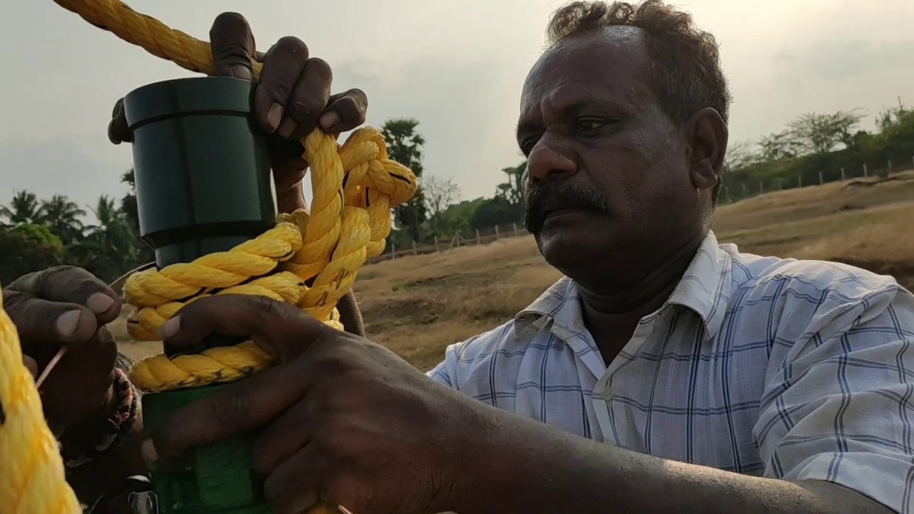 Bore well Submersible pump installation.