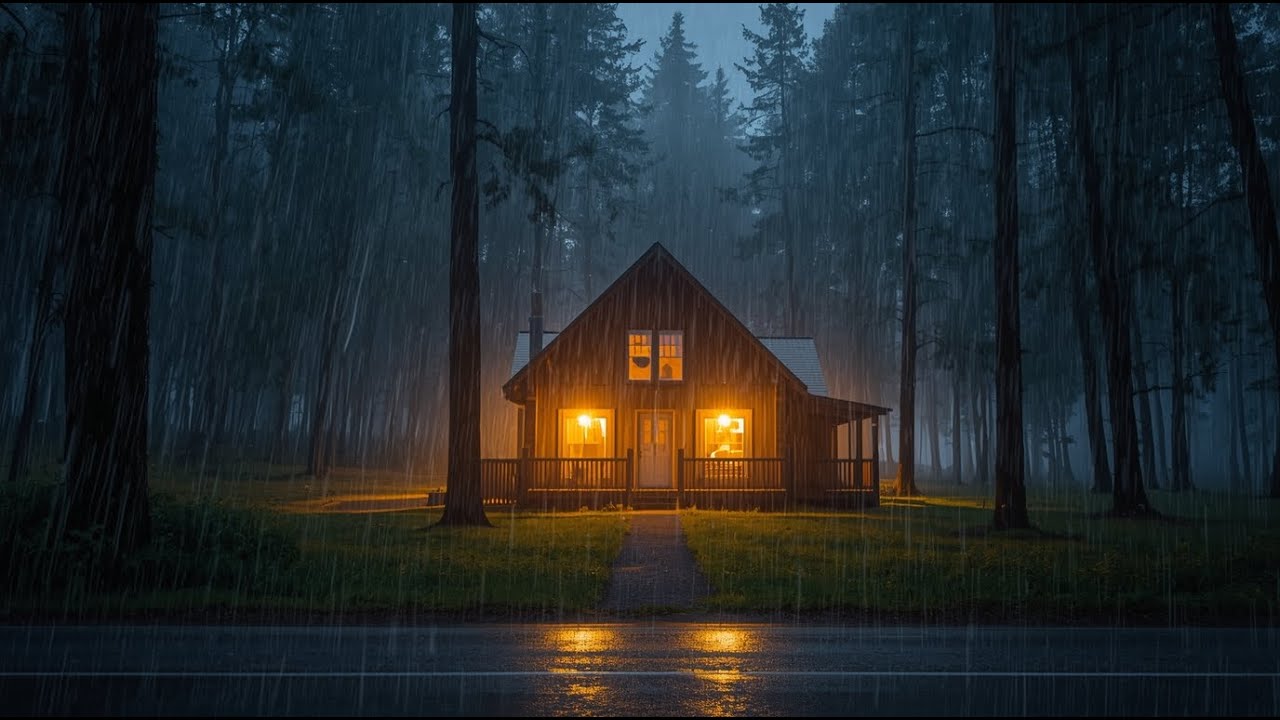 Pass Out Fast 🌧️ Heavy Rain & Thunder on Roof