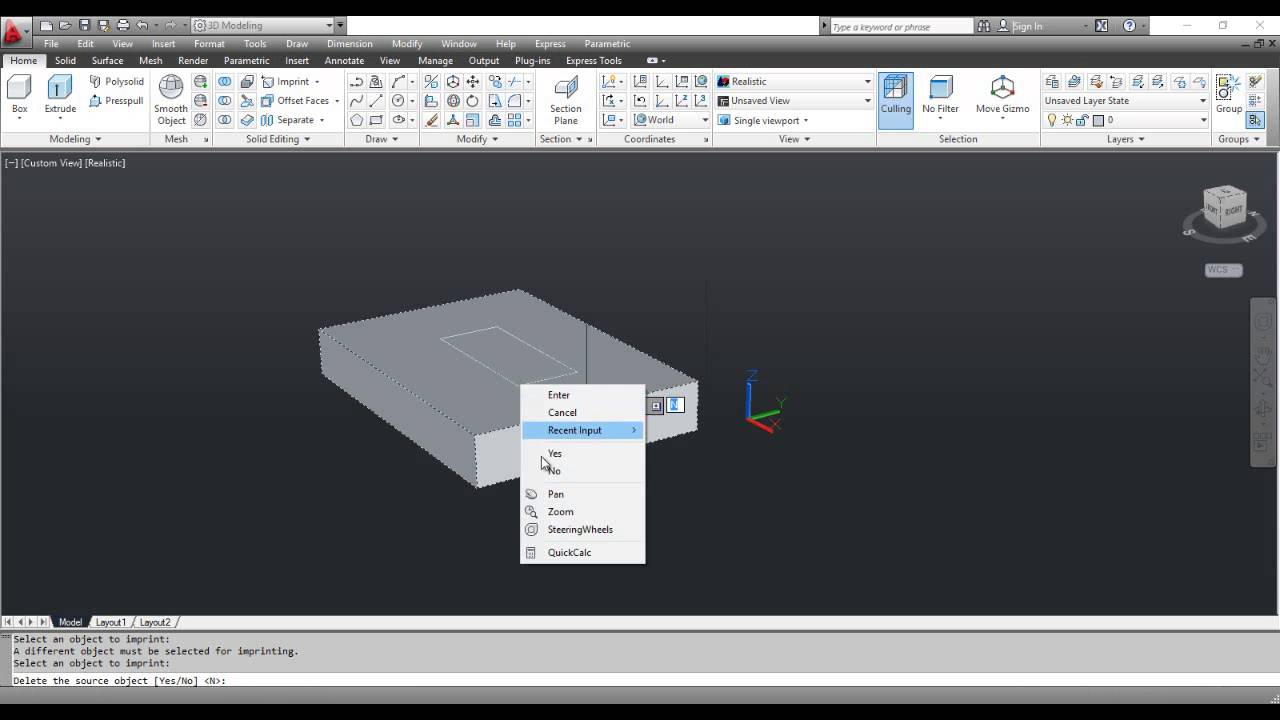 The IMPRINT EDGES Command - AutoCAD