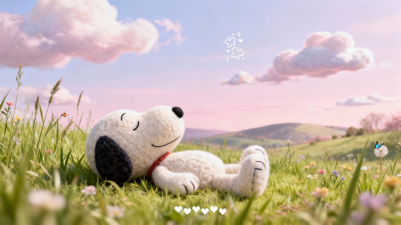 Snoopy’s Lazy Spring Daydream 🌼Soft Lofi for Relax, Calm, Sleep