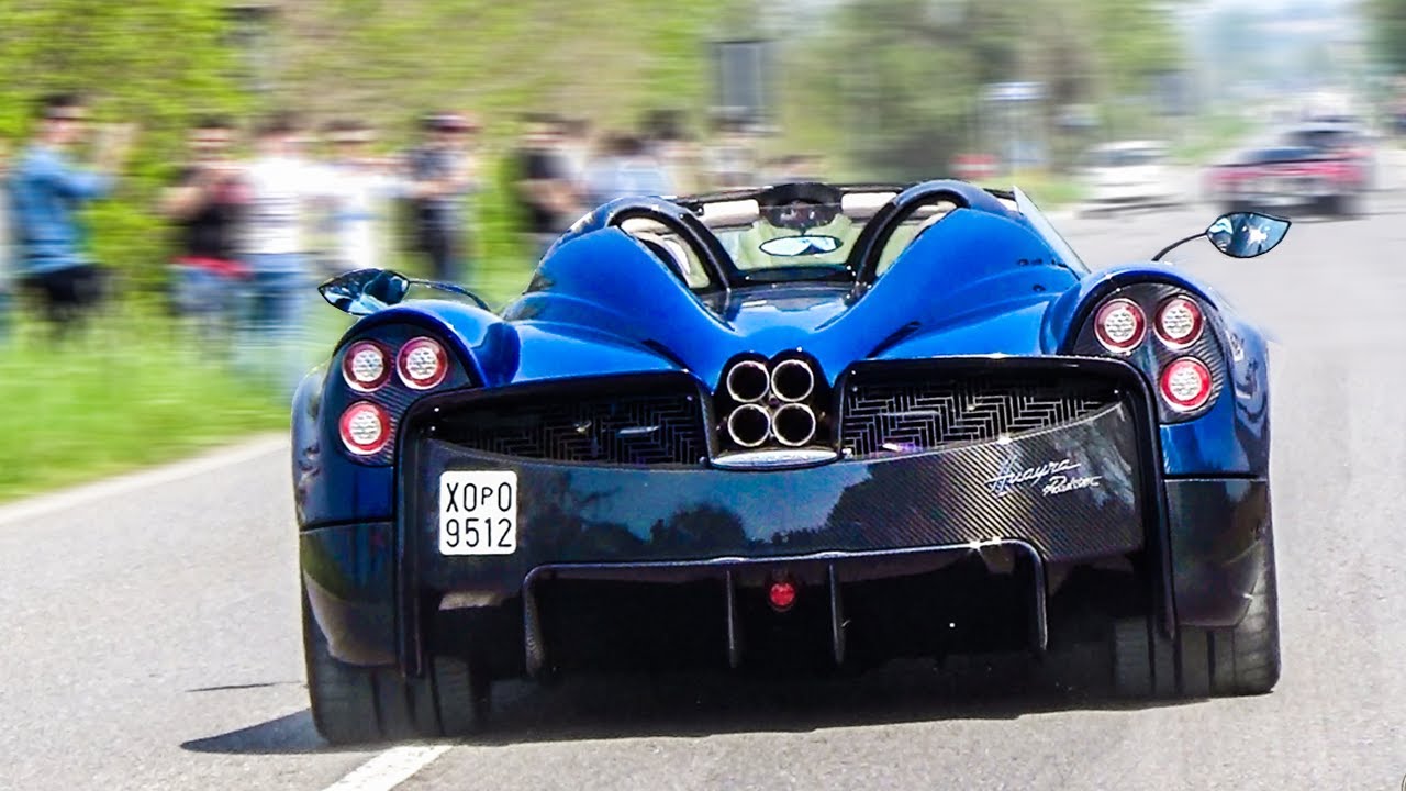 $2.4M Pagani Huayra Roadster SOUND - Acceleration & Revs