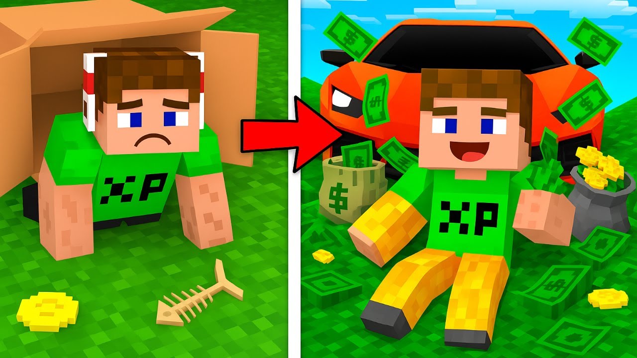 SZEGÉNY BABA vs GAZDAG BABA XP A MINECRAFT-BAN! 😱