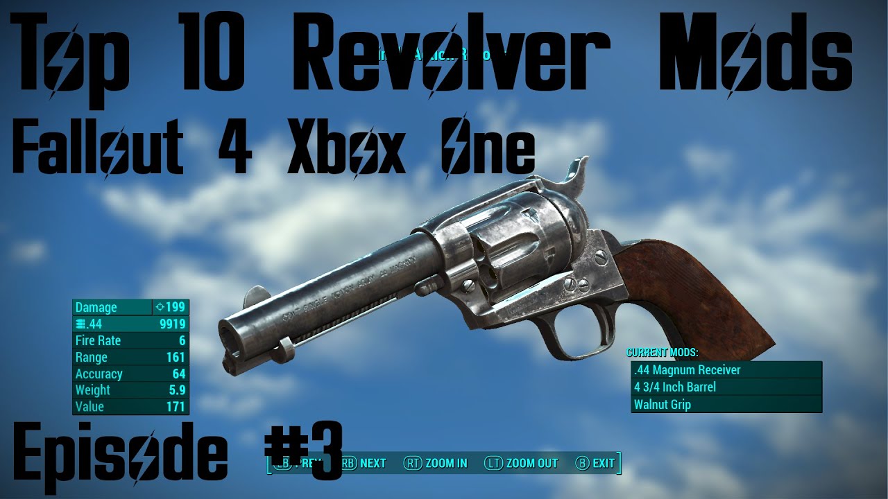 Top 10 Revolver Mods Fallout 4 Xbox One Mods (XB1) Episode 3 #Fallout4 #Fallout4Mods #Fallout4Top10