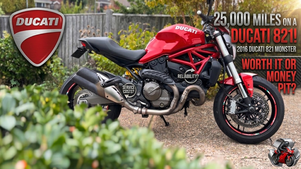 2016 Ducati 821 Monster - Long term test review. 25,000 miles ownership review.