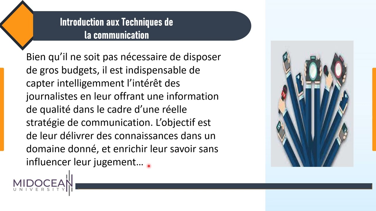 Introdution à la communication-Le cours5-La communication editorial-Midocean University