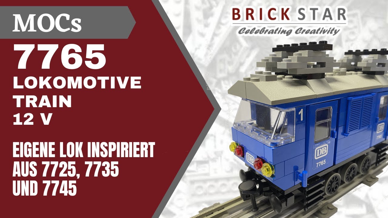 Blaue Lok inspiriert aus 7725, 7735 und 7745 MOC Zug 12V