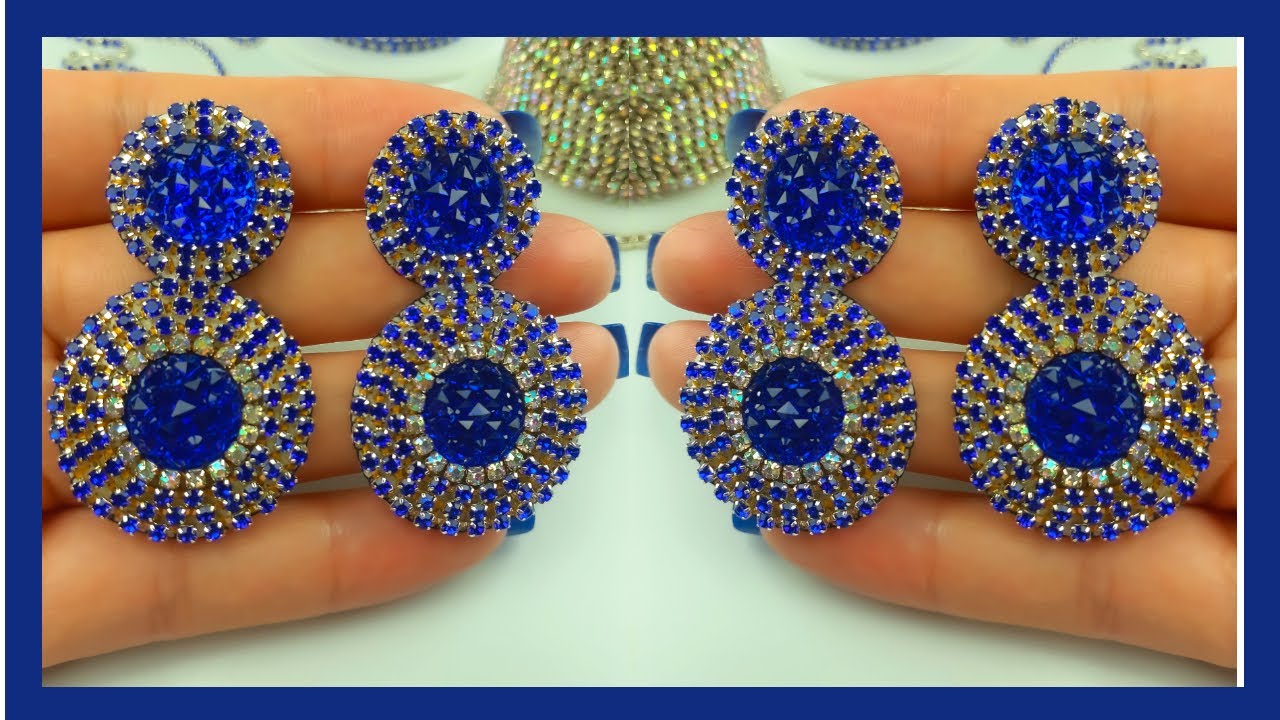 ARETES DE RHINESTONE /RHINESTONE EARRINGS / BEEBEECRAFT