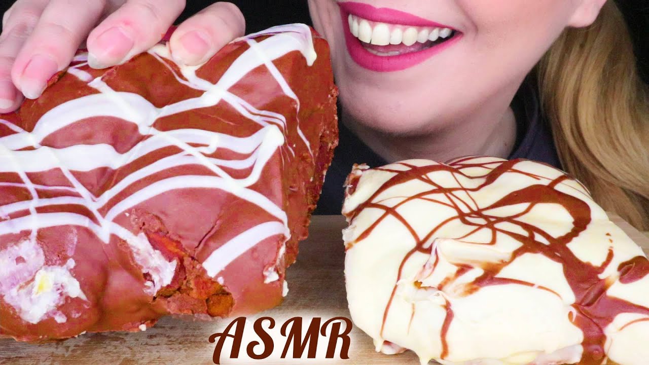 DOUBLE CHOCOLATE GREEK TSOUREKI 🍩 -  CHOCOLATE STUFFED SWEET BREAD | ASMR Mukbang | Eating Sounds