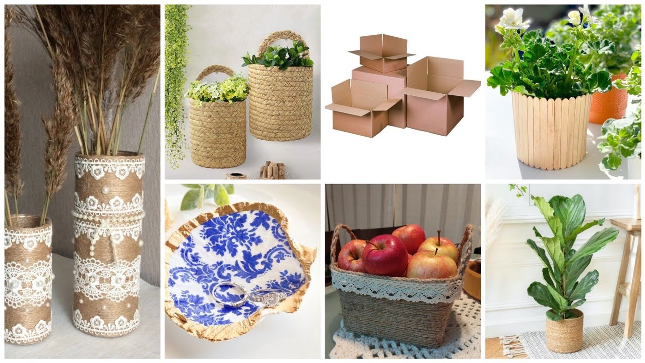 أفكار 💡اصنعي منظمات لبيتك من إعادة تدوير الكرتون باقل تكلفة recyclage des cartons #rangement