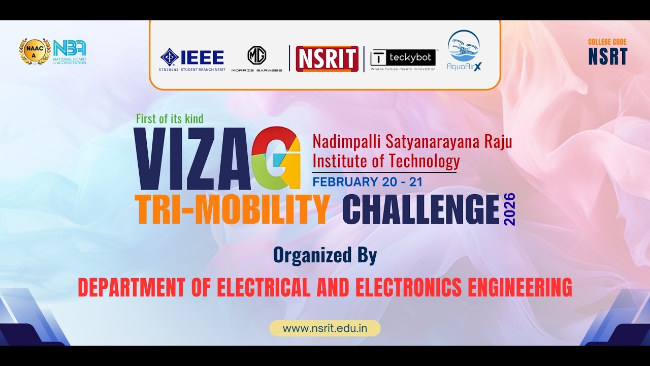VIZAG Tri-Mobility Challenge 2026 | NSRIT Student Innovation Event | EV, Hydrogen Vehicles & Drones