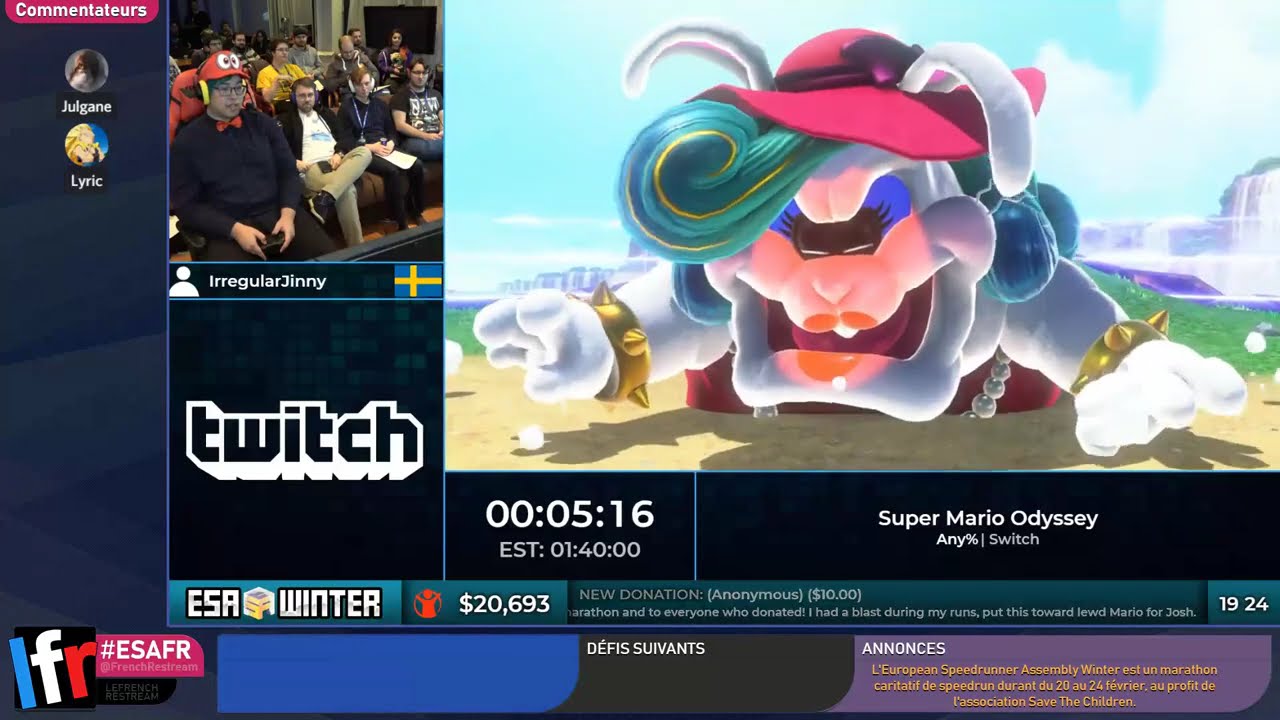 Super Mario Odyssey en 1:39:22 (Any%) + Outro [ESAW2018]