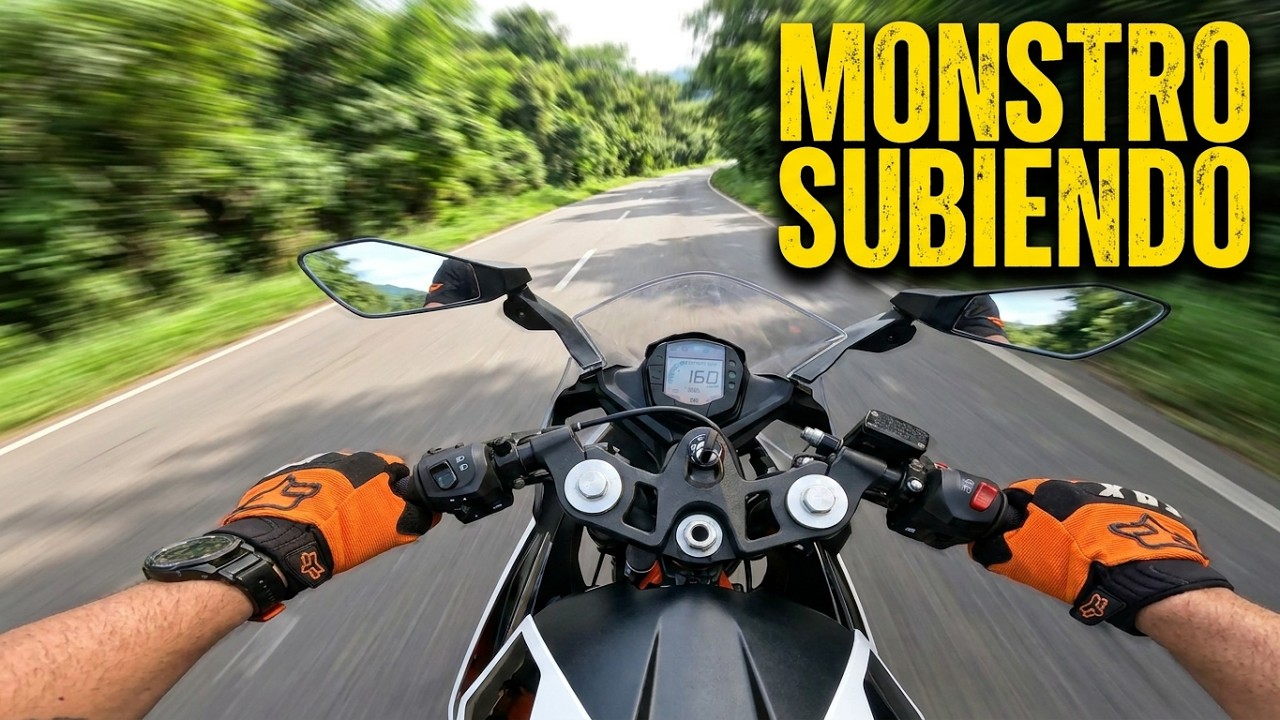 Probando qué tal sube ktm RC 200 vía la Vega, villeta