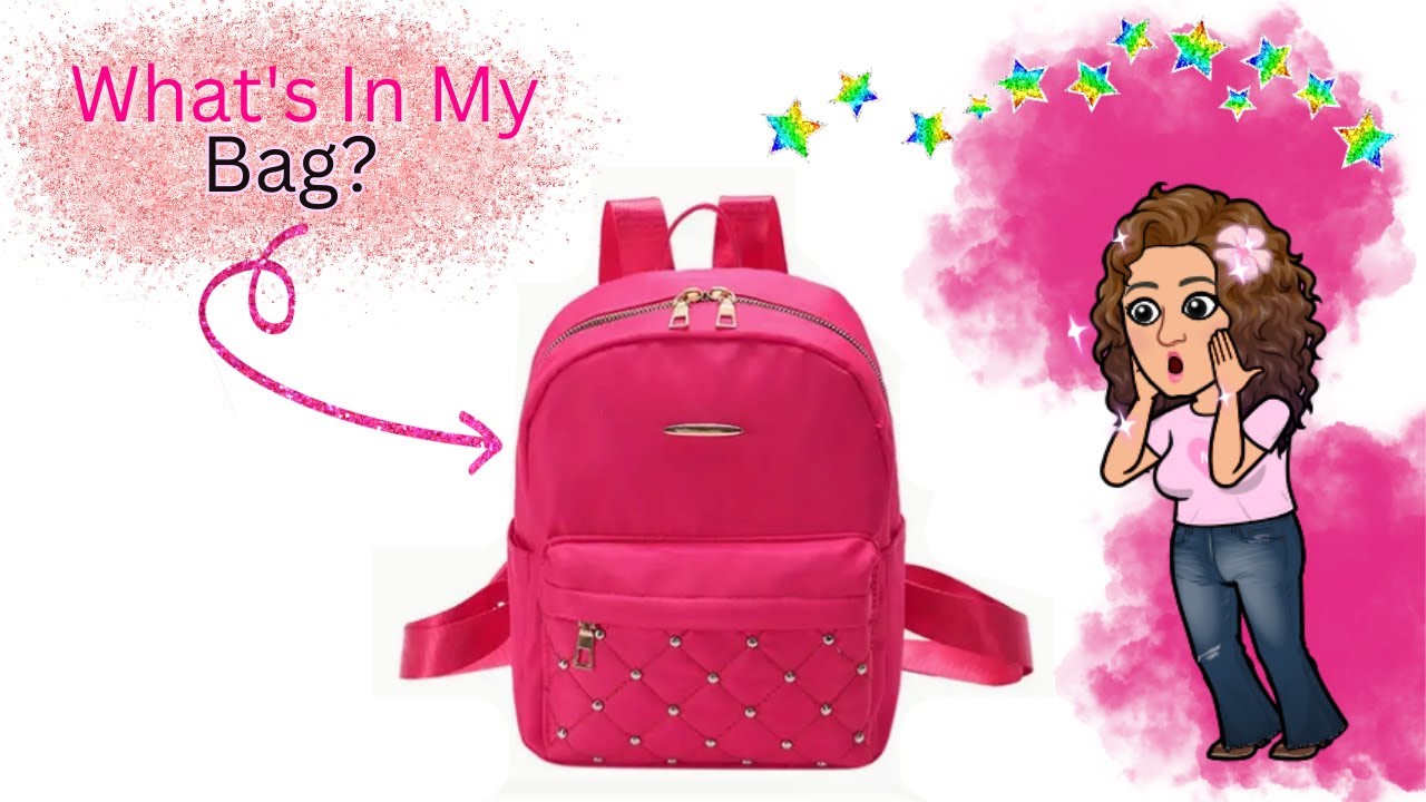 What's In My Bag ?? PINK Bag From ( TEMU ) 🎀👛✨