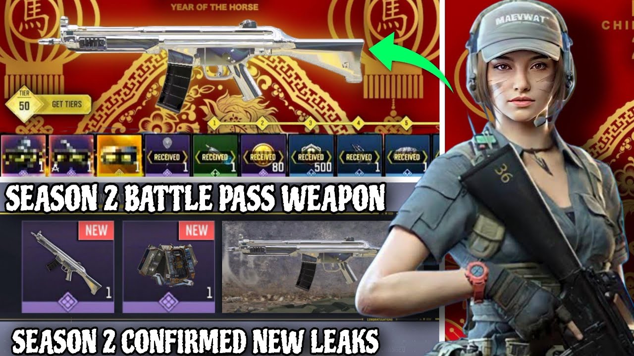 Season 2 Battle Pass Weapon+New Battle royale Class+New TPP Movement+weapon Animation Leaks Codm2026