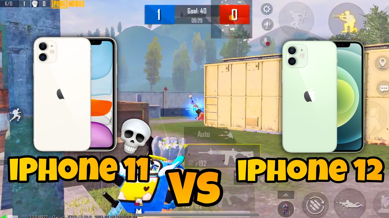 IPHONE 12 VS IPHONE 11 PUBG TEST 💀| PUBG MOBILE | TDM GAMEPLAY | IPHONE 11 IN 2024