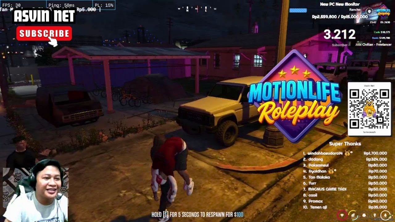 Aku Tertembak - GTA Roleplay #motionliferp #asvinnet #games #gaming #windahbasudara