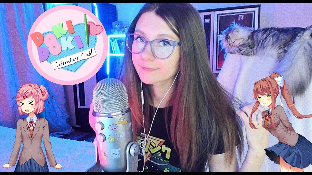 ASMR Doki Doki Literature club #1 Визуальный роман. ASMR прохождение игры