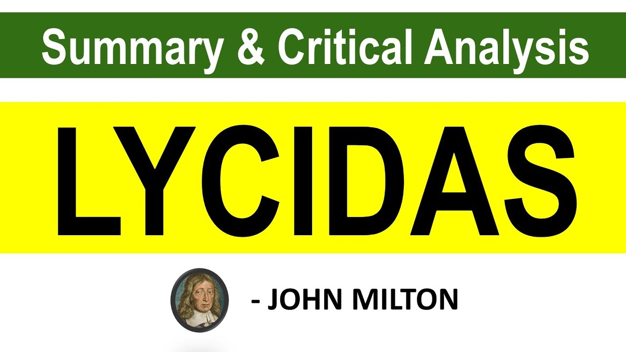 Lycidas by John Milton || Summary and Critical Analysis in Hindi with Notes