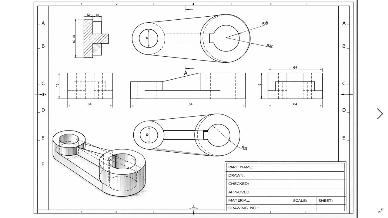 AutoCAD Mechanical: Converting 3D Models into 2D Fabrication Drawings