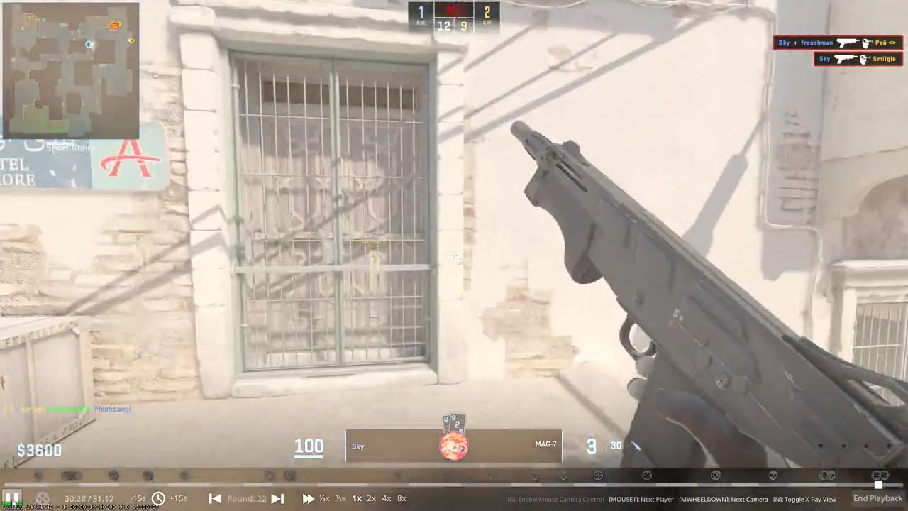 CS2 | 1v4 Clutch w Mag-7 into Ak-47 Double HS