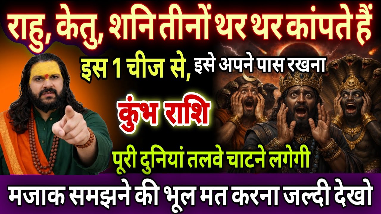 कुंभ राशि, 06,07,08,मार्च , राहु,केतु और शनि तीनों थर थर कांपते हैं इस एक छोटी सी चीज से