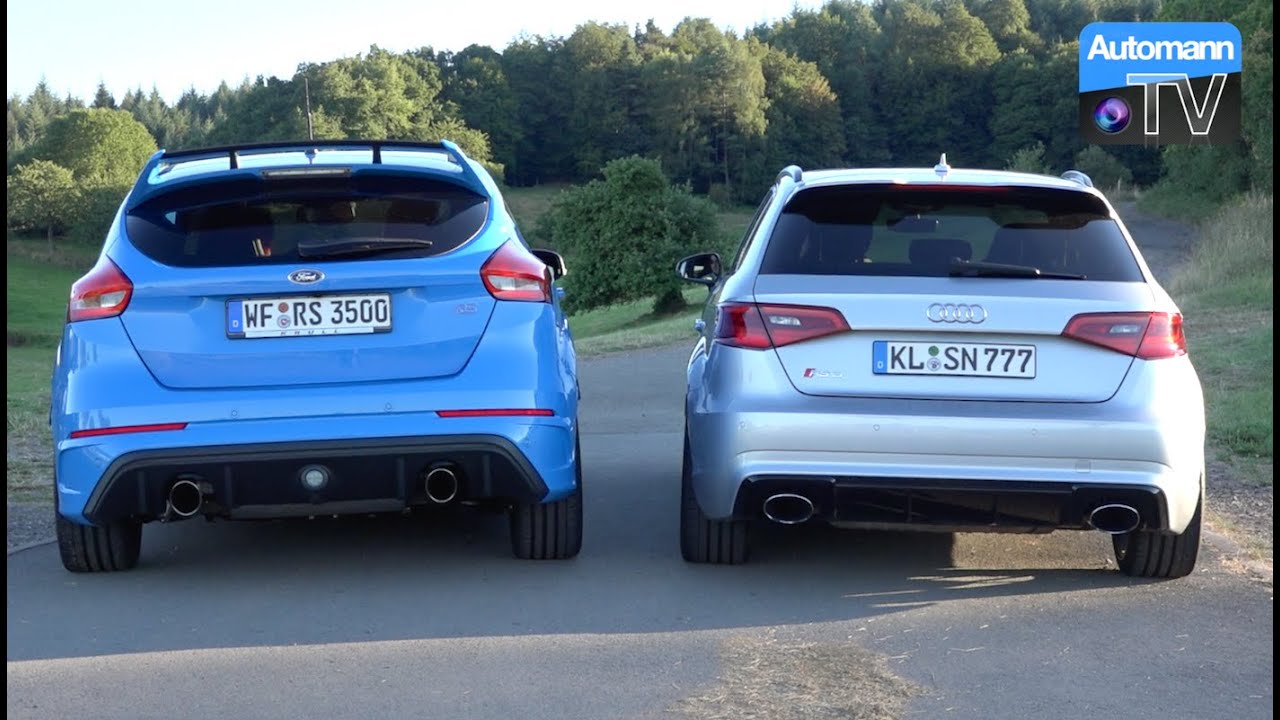Ford Focus RS Mk3 vs. Audi RS3 - RACE & SOUND (60FPS)