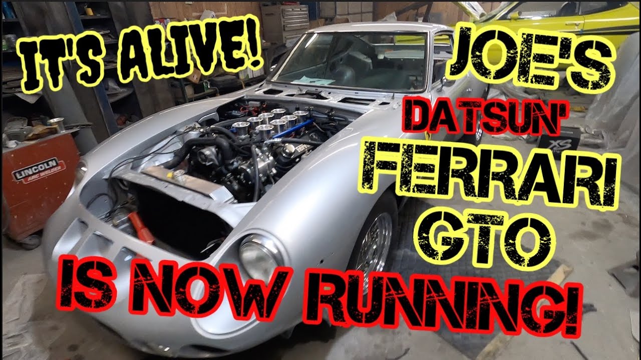The DATSUN 280Z FERRARI GTO build is NOW RUNNING ! Listen to that FORD Motor Roar
