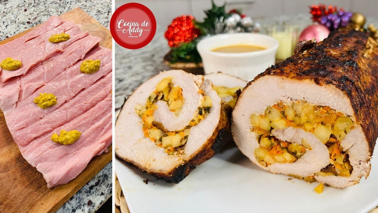 LOMO RELLENO DE MANZANA CON GRAVY DE VINO BLANCO Carne Suave y Jugosa con esta técnica | Addy