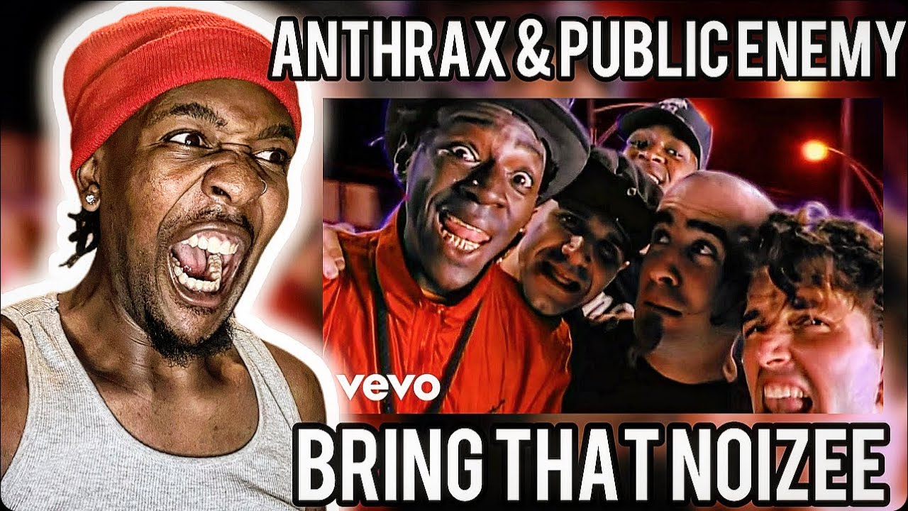 FIRST TIME HEARING Anthrax, Public Enemy - Bring Tha Noize (Official Music Video) (REACTION$