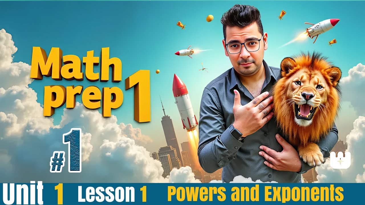 Math | Unit 1  Lesson 1 : Powers and Exponents  (Part 1) |  #prep1math