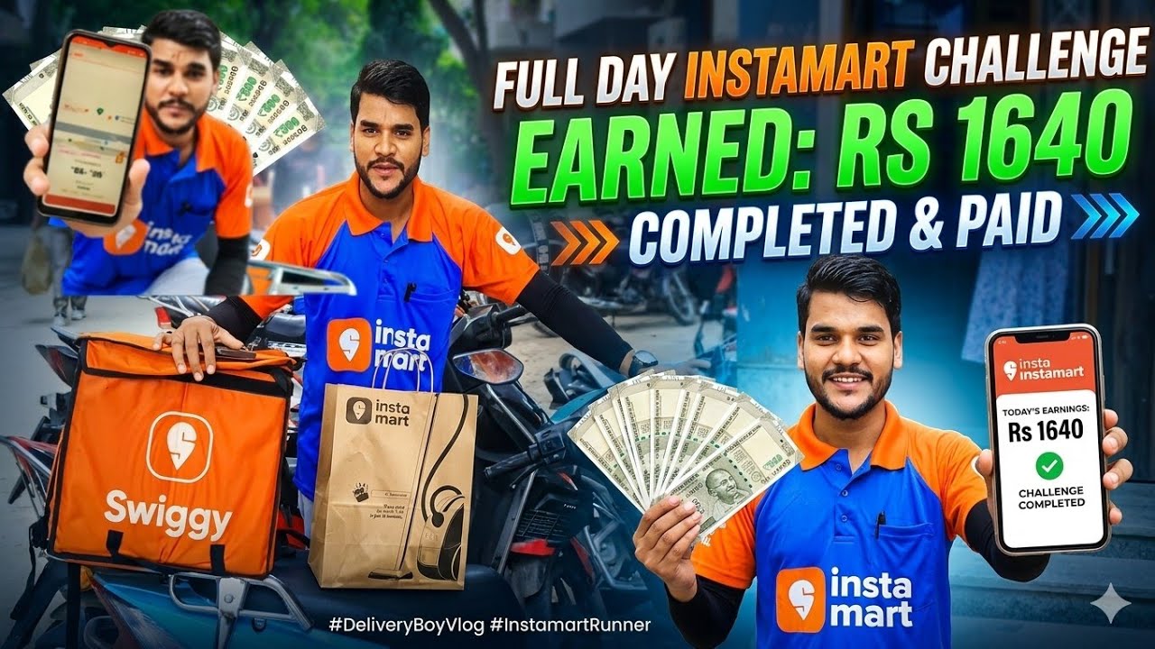 Instamart delivery boy earning !! Jamshed Dariyapuri !! Instamart earning 