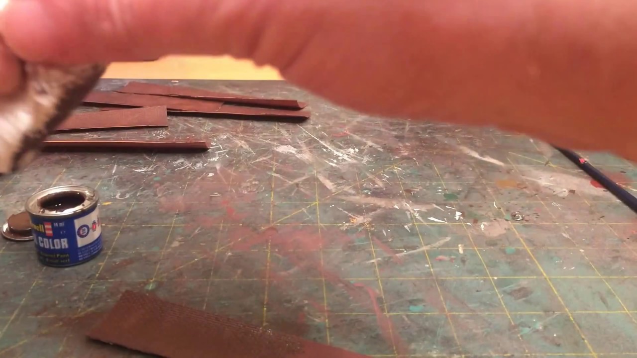 Galgorm Hall How To Guide - Painitng Embossed Plasticard Brick