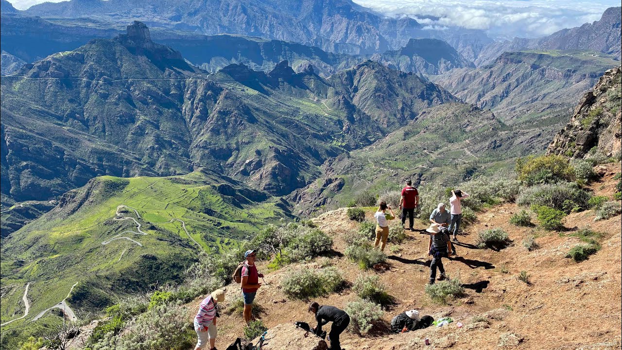 Risco Chapin sacred mountain and caves. A hike with Mogan Verde,Gran Canaria . 