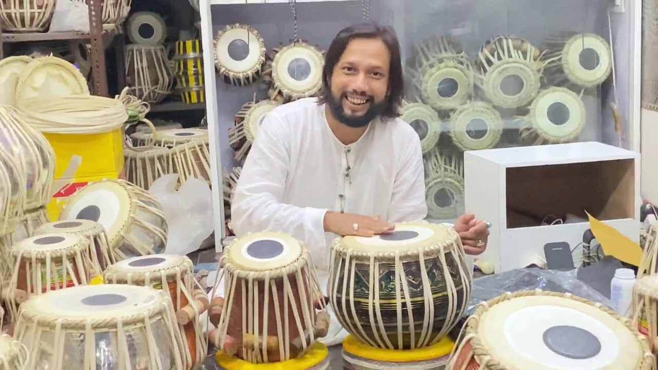 Best tabla pair @10500rs with heavy handicrafts brass bayan launch by qasim khan niyazi & sons delhi