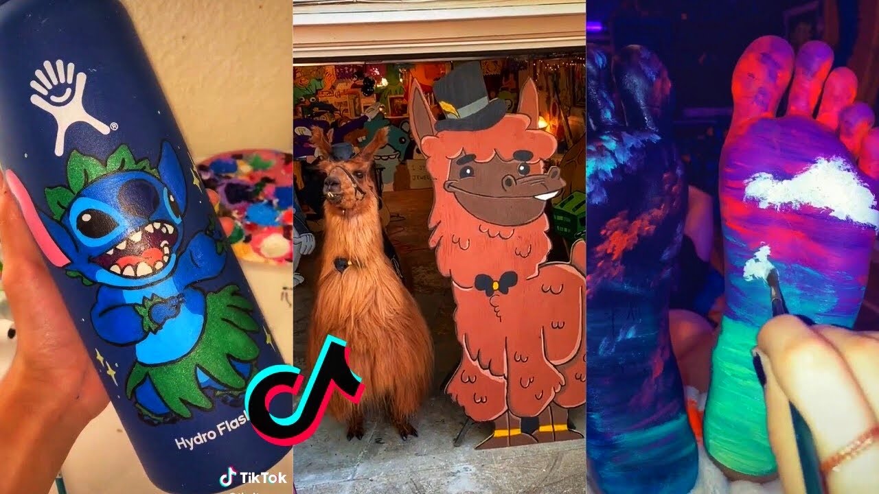 People Painting Things on TikTok for 7 Minutes Straight Part 5 | Tik Tok Art