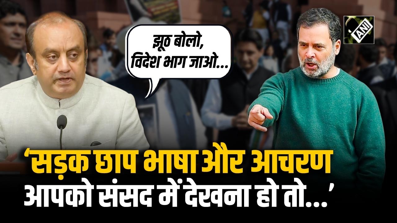 BJP सांसद Sudhanshu Trivedi ने Rahul Gandhi पर कसा तंज, बोले ‘झूठ बोलो, विदेश भाग जाओ...’