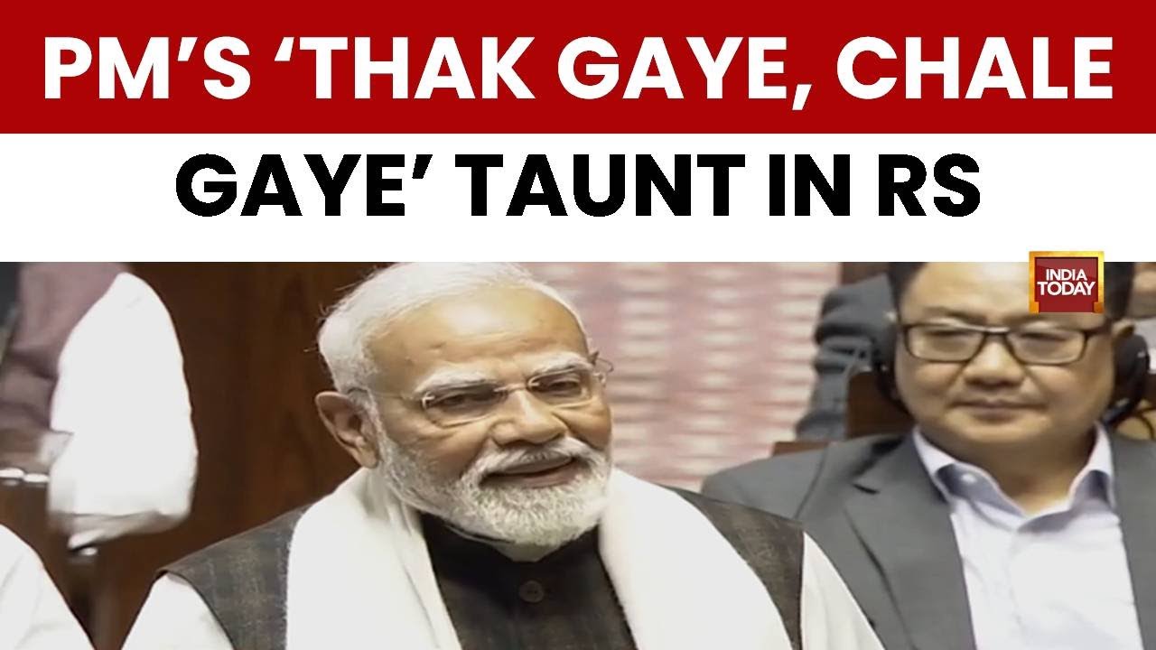Thak Gaye, Chale Gaye: PM Modi Taunts the Opposition After Walkout From Rajya Sabha | PM Speech