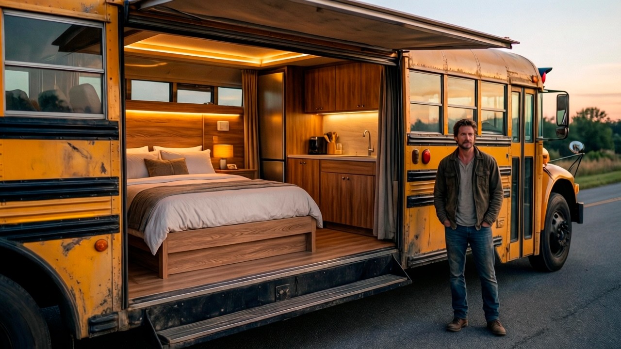 DIY Start to Finish Old School Bus to Luxury Motorhome Conversion