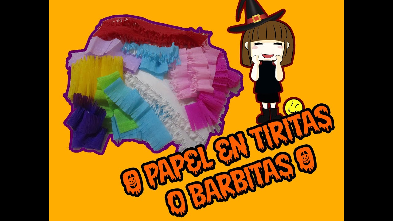 Cómo cortar y  pegar papel en TIRITAS o BARBITAS para decorar 🎃Quédate en casa y aprende con Emily 🎃