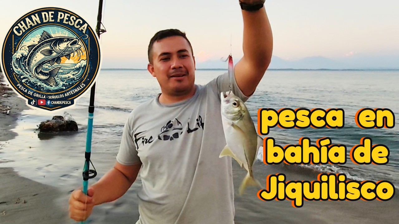 Pesqué mi cena en la Bahía de Jiquilisco 🎣🔥 | Pesca desde la orilla.