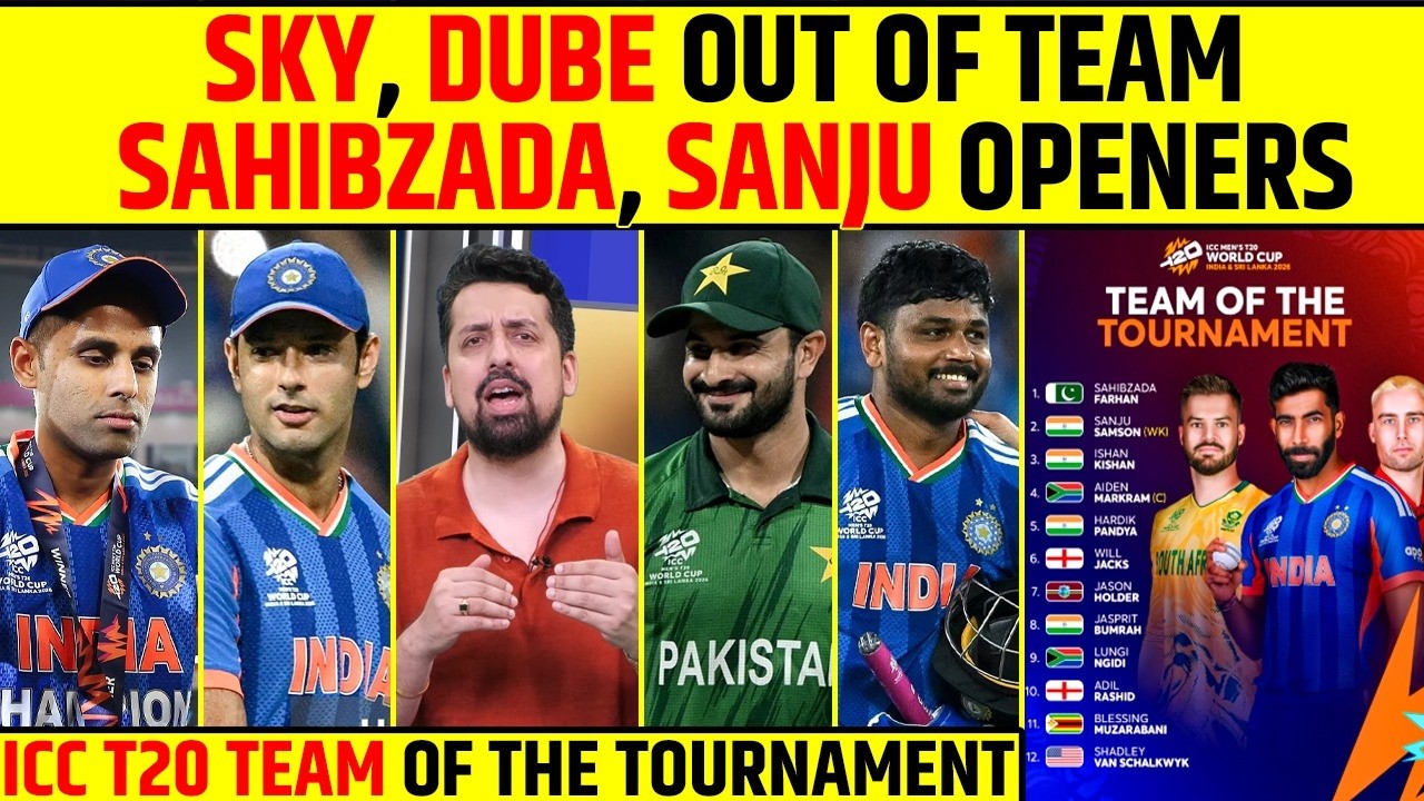 SKY, DUBE OUT OF TEAM SAHIBZADA,SANJU OPENERS😱 | ICC T20 TEAM OF THE TOURNAMENT | #t20worldcup2026