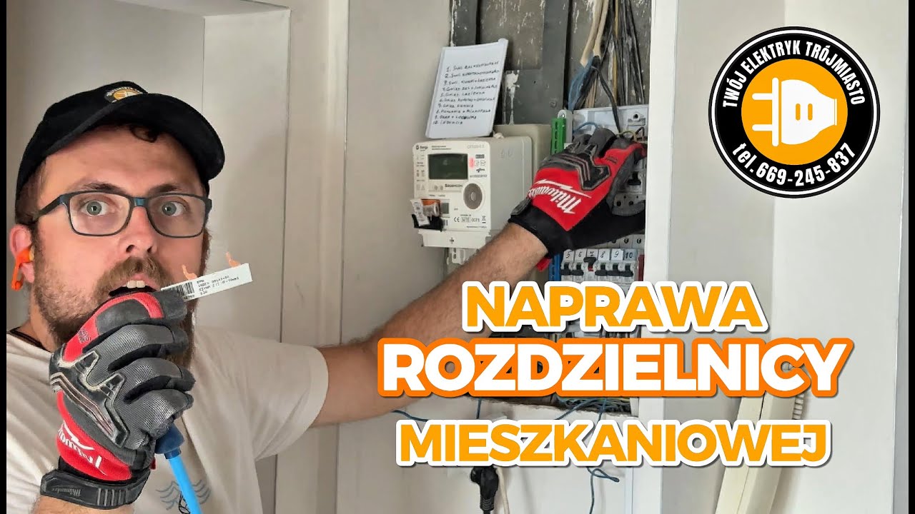 Naprawa rozdzielnicy mieszkaniowej po poprzednim wykonawcy: brak podstawowych zabezpieczeń 😱
