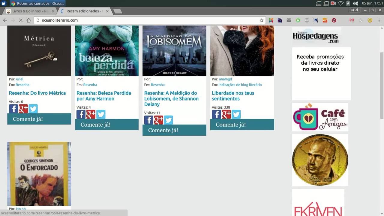 Como usar o site Oceano literário para divulgar seu blog literario