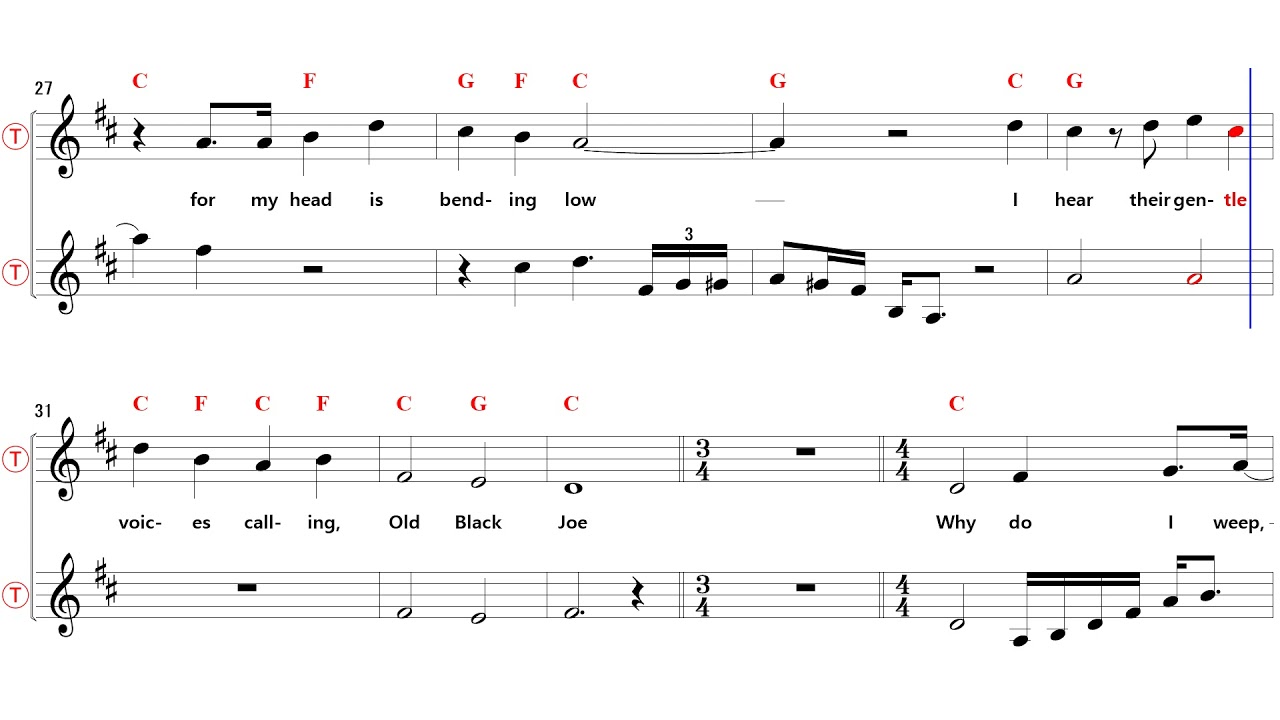 Old black Joe 올드 블랙조 - Bb Tenor/Soprano Sax Sheet Music [ Sons Of the pioneers ]