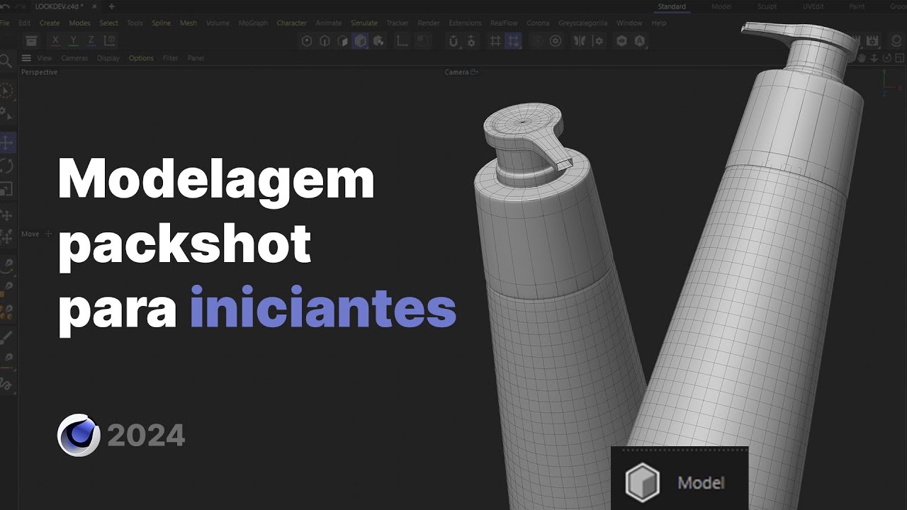 Tutorial de Modelagem PACKSHOT para iniciantes - Cinema 4D 2024