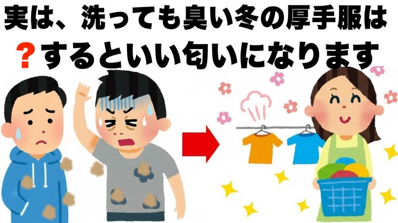 洗っても臭いTシャツと冬の厚手服が１回で復活する簡単リセット法