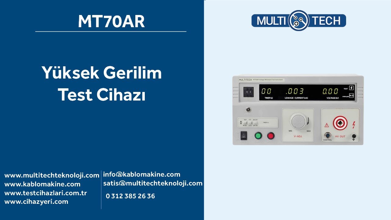 Yüksek Gerilim Test Cihazı | MT70AR