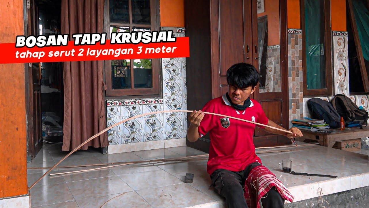 Pertamakali Serut 2 Kerangka Bambu Layangan 3 Meter Proyek Spesial Awal Musim Layangan 2025