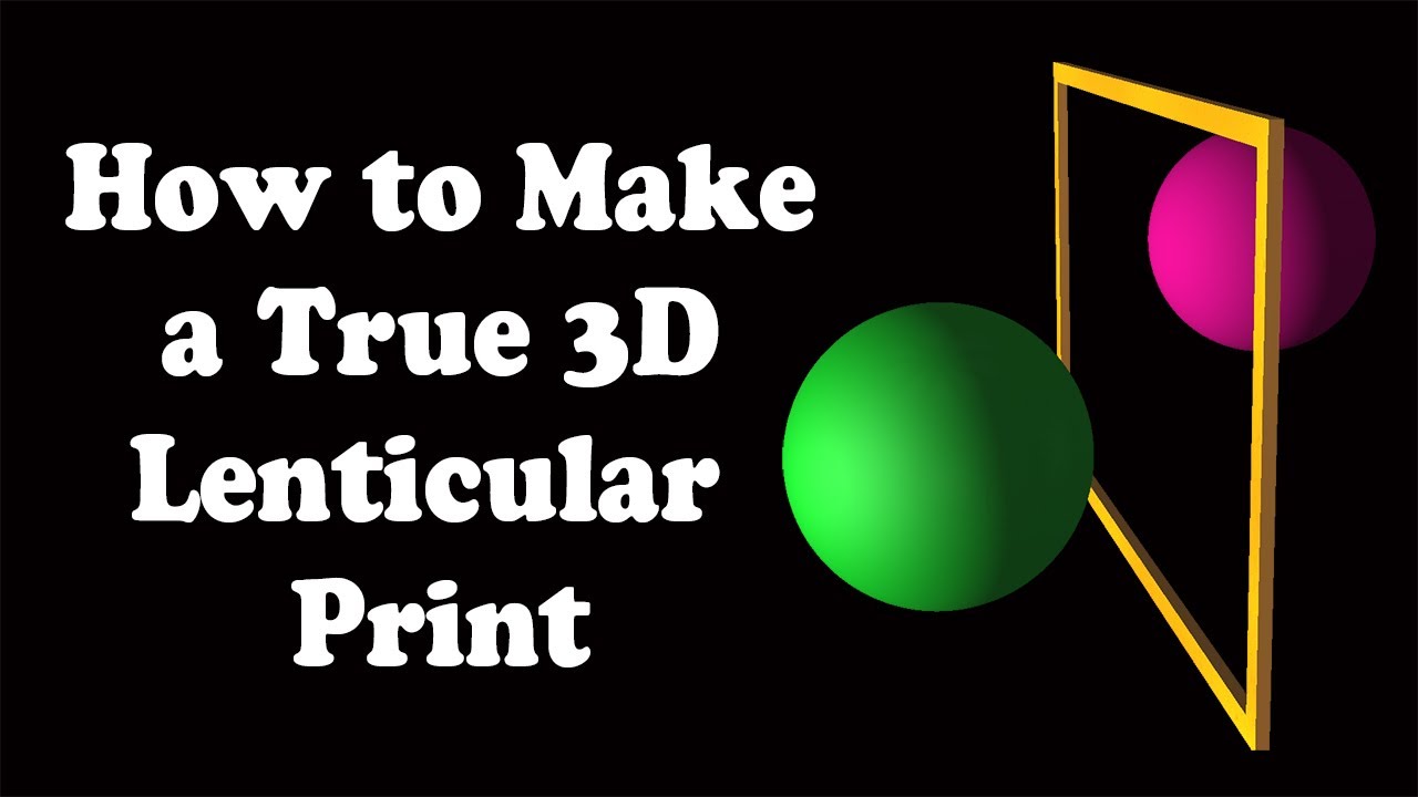 How to make a true-3D Lenticular Print